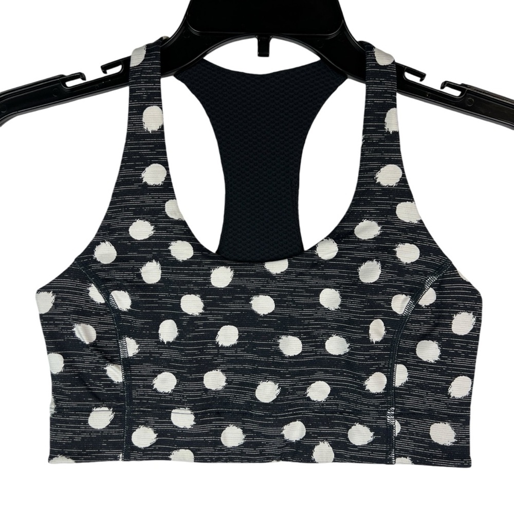 Outdoor Voices Black and White Polka Dot Sports Bra